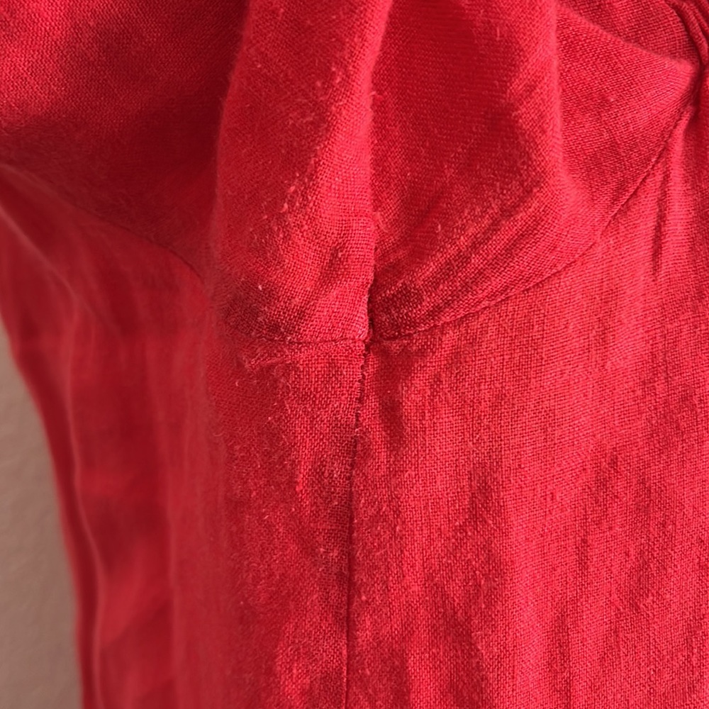 Sleeper Red Button-Front Mini Dress - Picture 7 of 16